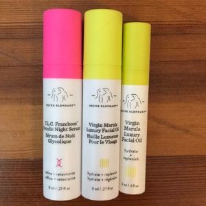Drunk elephant Glycolic serum and 2 Marula oils